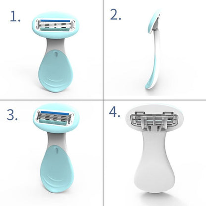 Skorter | Compact 4-Blade Razor with Travel Case for Smooth Skin