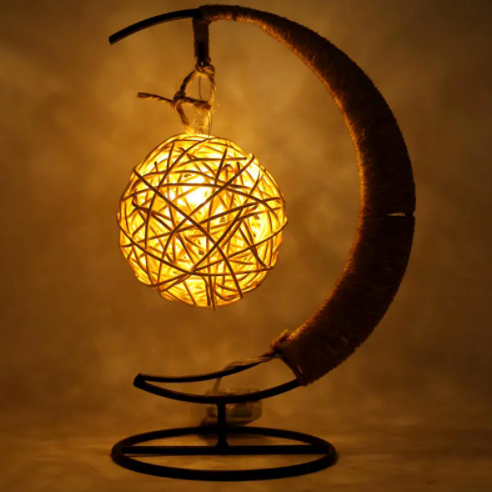Skørter | Creative Hand Rattan LED Table Lamp