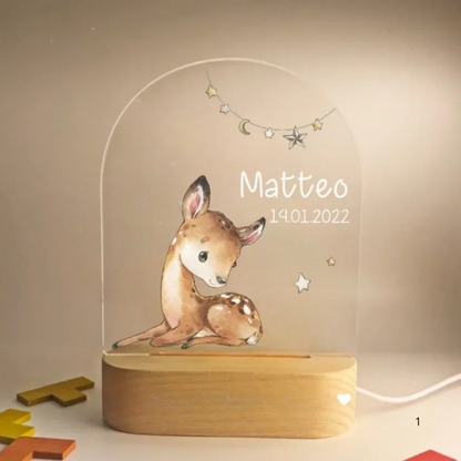 Skorter | Personal Night Light with Name – Soft Warm LED Lighting for Children