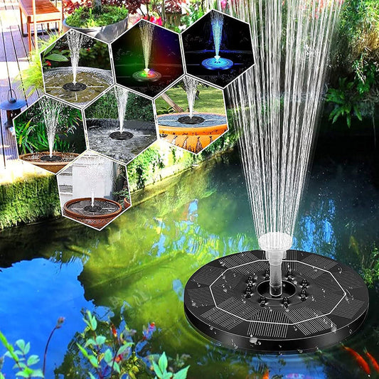 Skorter | Solar Birdbath Fountain with Colorful Light