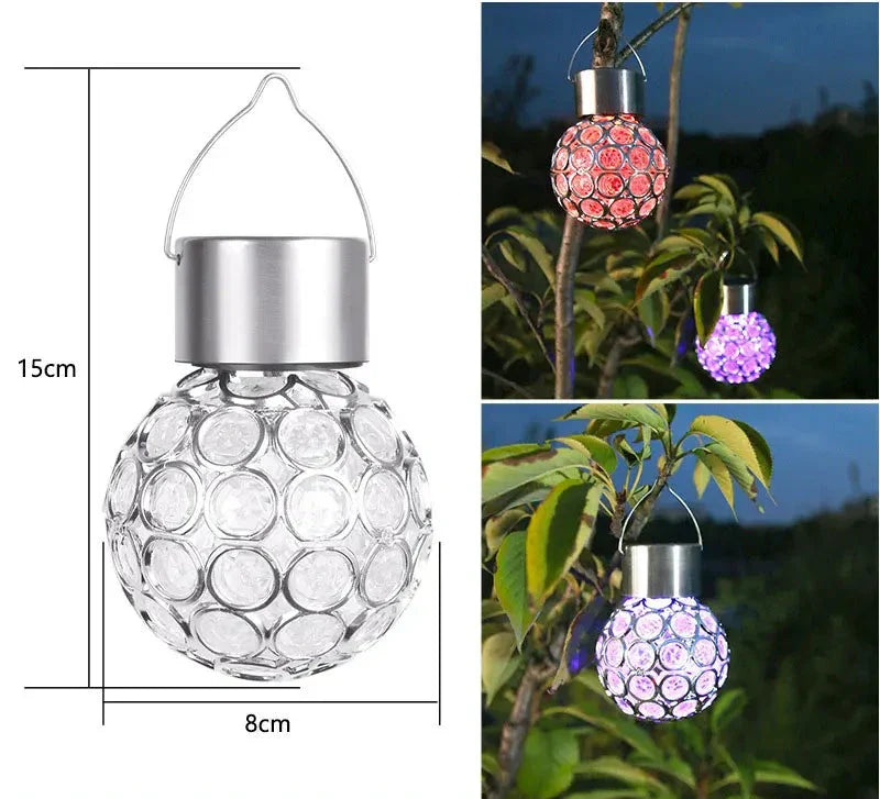 Skorter | LumiSphere - Waterproof Solar Hollow Sphere Lamp for Outdoors – LED Garden Lighting for Terrace and Balcony
