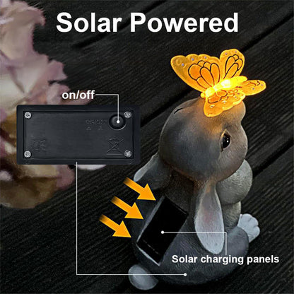 Skorter | Solar Powered Rabbit & Butterfly Statue