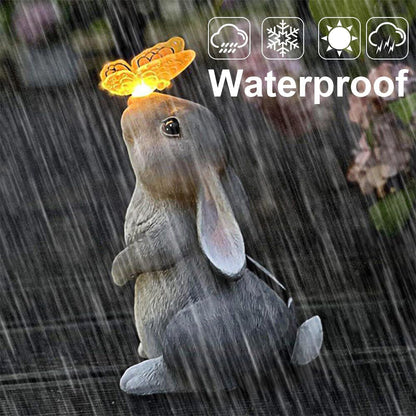 Skorter | Solar Powered Rabbit & Butterfly Statue