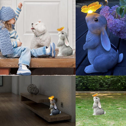 Skorter | Solar Powered Rabbit & Butterfly Statue