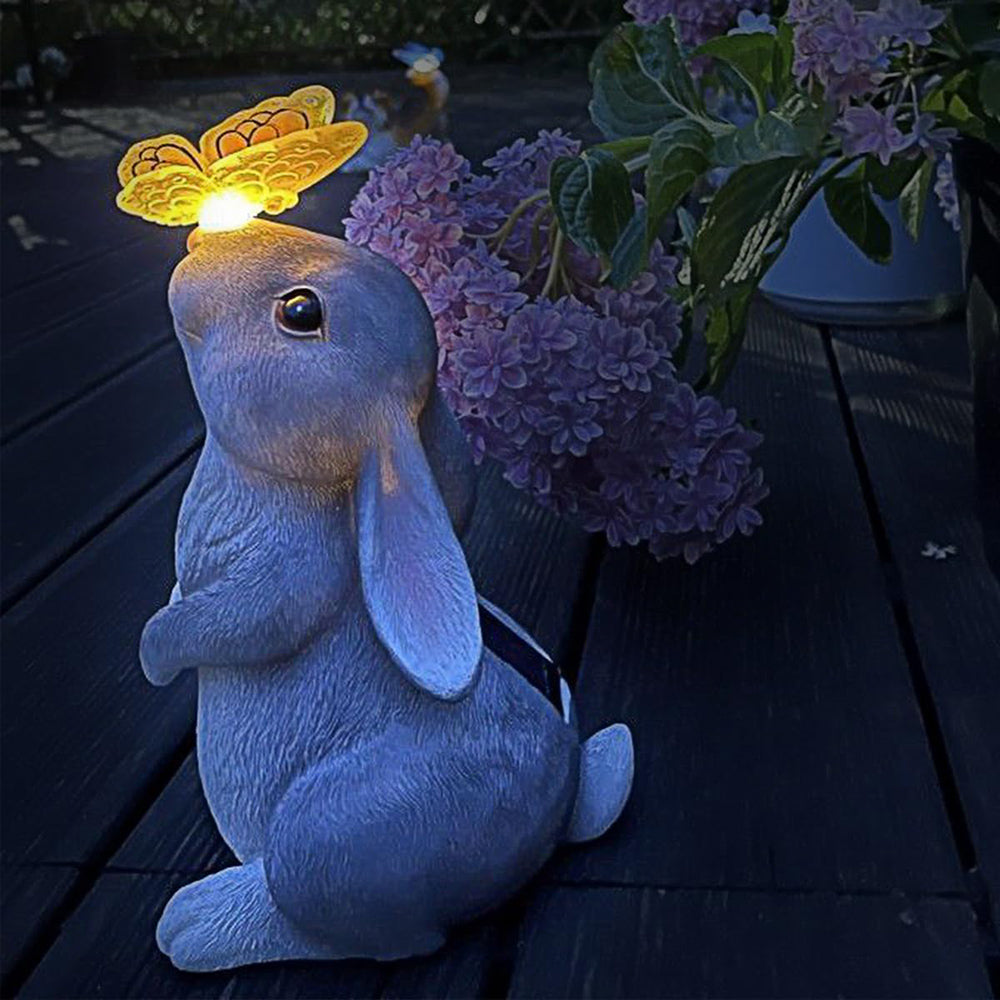 Skorter | Solar Powered Rabbit & Butterfly Statue