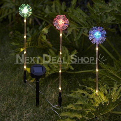 Skorter | Solar-powered Color-changing LED Dandelion 3-piece Plug Set