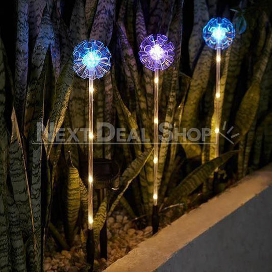 Skorter | Solar-powered Color-changing LED Dandelion 3-piece Plug Set