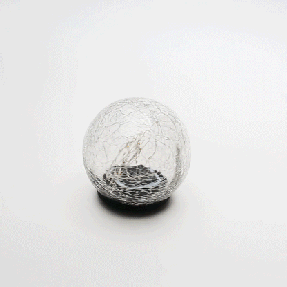 Skorter | Solar-powered crushed glass ball LED stake lamp