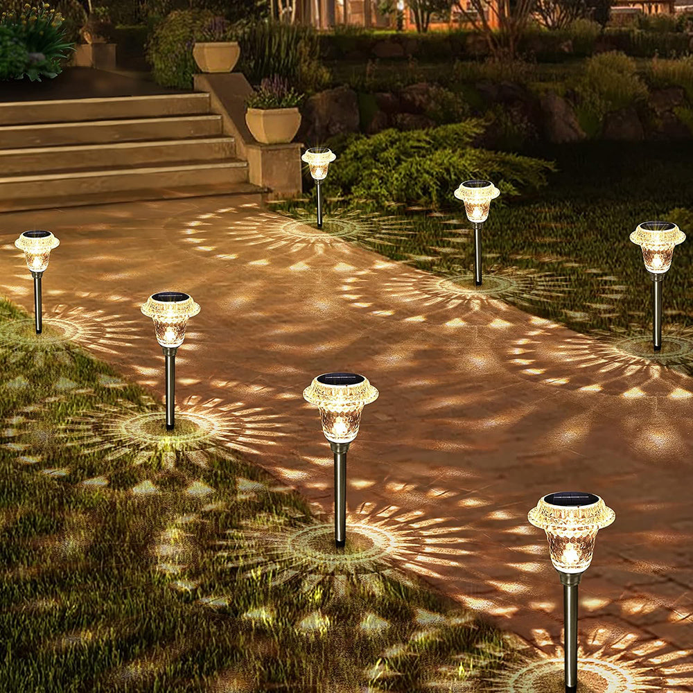 Skorter | Solar Powered Crystal Glass Lawn Stake Light