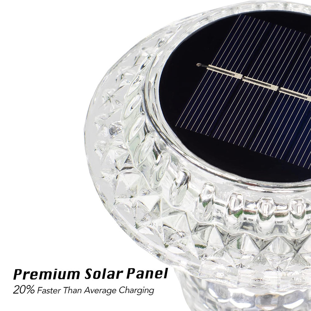 Skorter | Solar Powered Crystal Glass Lawn Stake Light