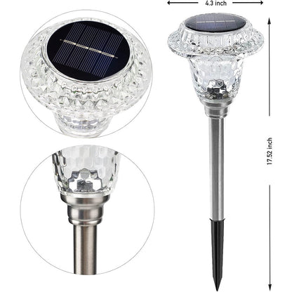 Skorter | Solar Powered Crystal Glass Lawn Stake Light