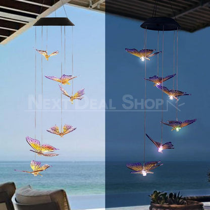 Skorter | Solar powered hanging butterfly lights