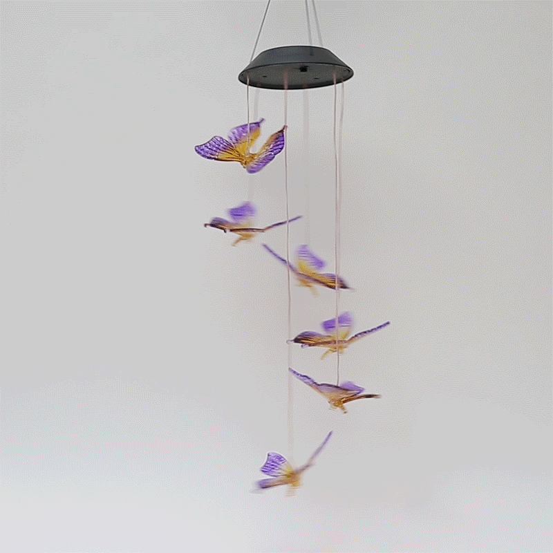 Skorter | Solar powered hanging butterfly lights