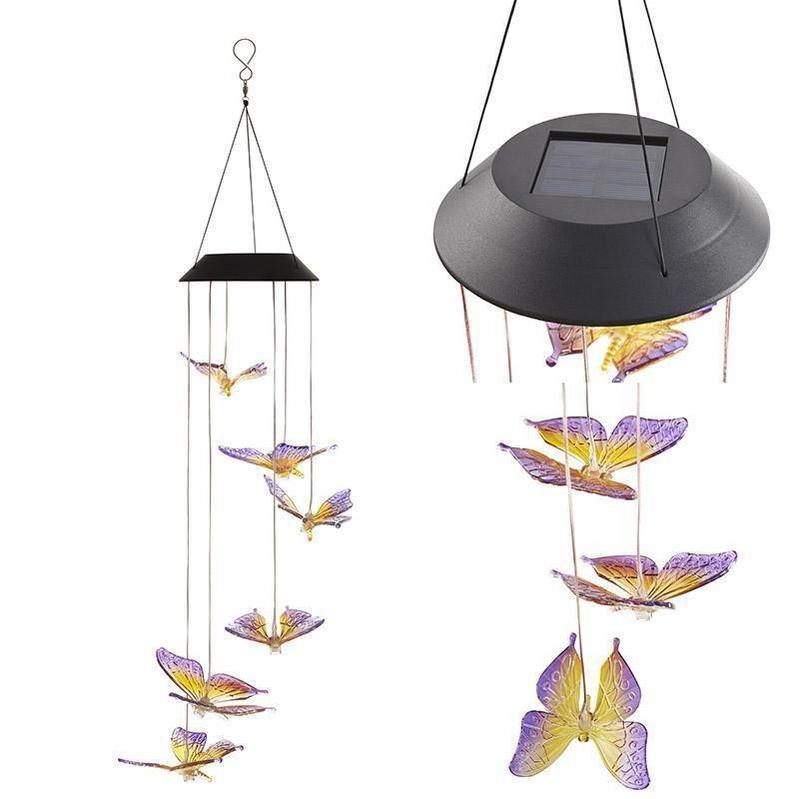 Skorter | Solar powered hanging butterfly lights