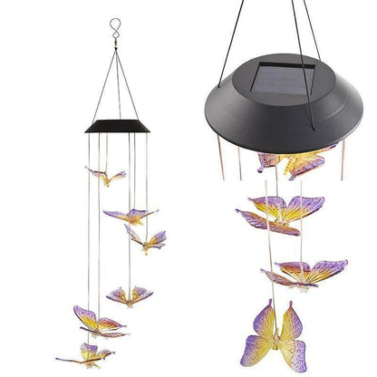 Skorter | Solar powered hanging butterfly lights