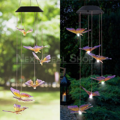 Skorter | Solar powered hanging butterfly lights