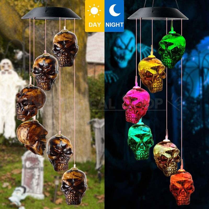 Skorter | Solar Powered Hanging Skull Light