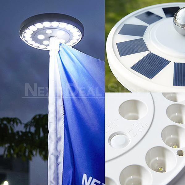 Skorter | Solar-powered flagpole UFO lamp