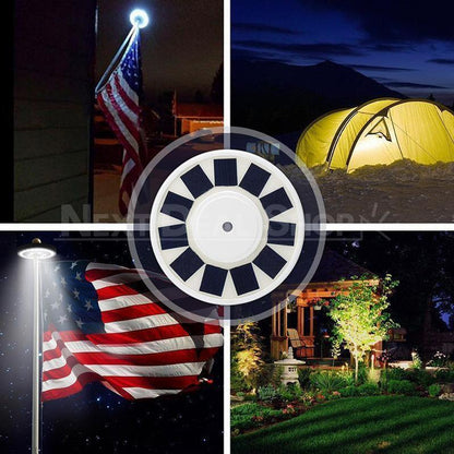 Skorter | Solar-powered flagpole UFO lamp