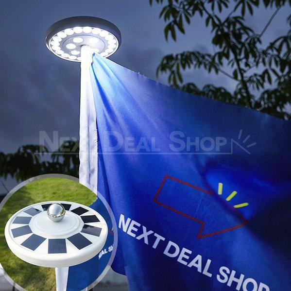 Skorter | Solar-powered flagpole UFO lamp