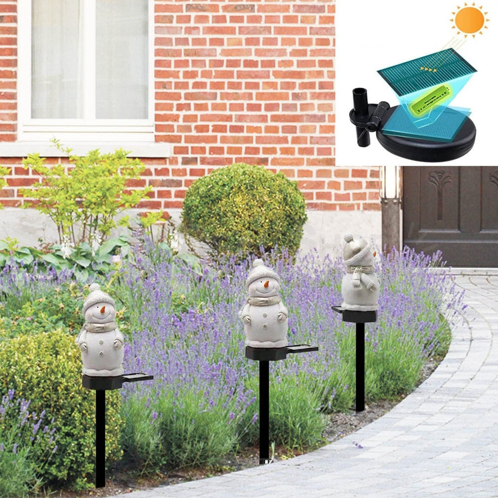 Skorter | Solar Powered Snowman Garden Stake