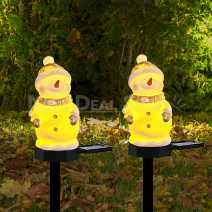 Skorter | Solar Powered Snowman Garden Stake
