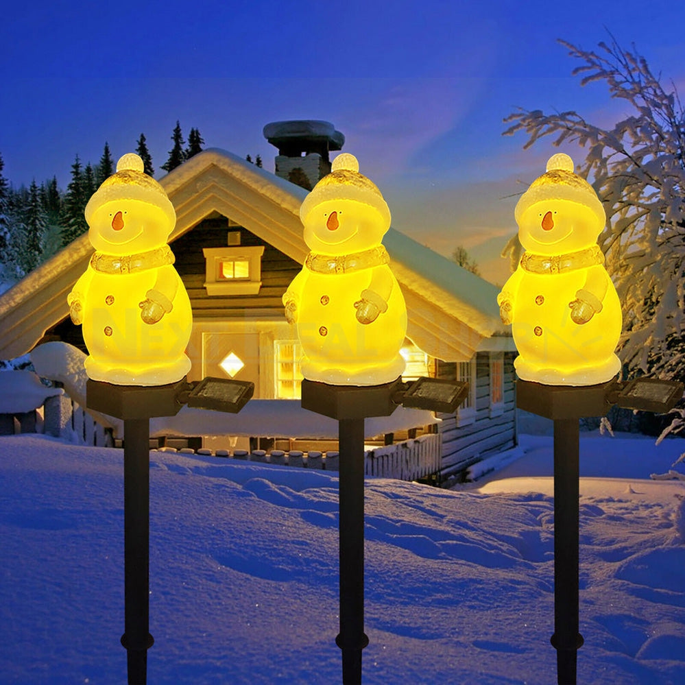 Skorter | Solar Powered Snowman Garden Stake