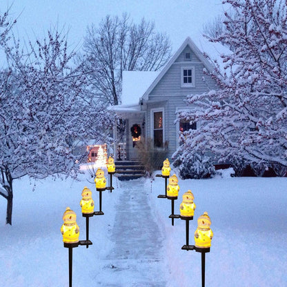 Skorter | Solar Powered Snowman Garden Stake
