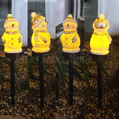 Skorter | Solar Powered Snowman Garden Stake