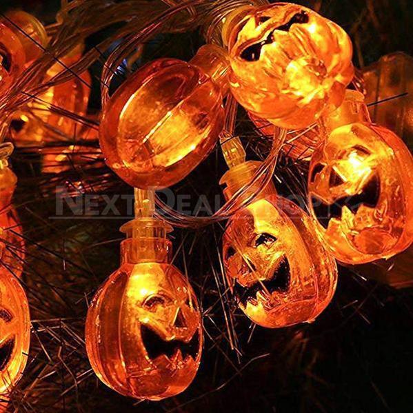 Skorter | Solar Powered Halloween Jack-O-Lantern String Lights