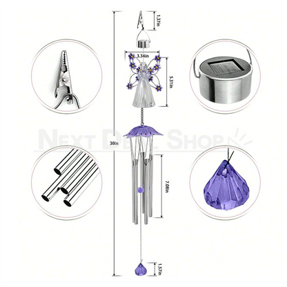 Skorter | Solar Powered Hanging Angel Wind Chime
