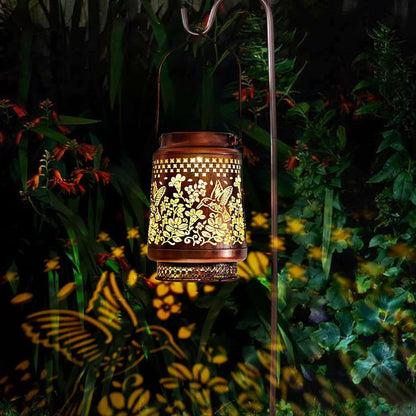 Skorter | Solar Powered Hummingbird Iron Lantern