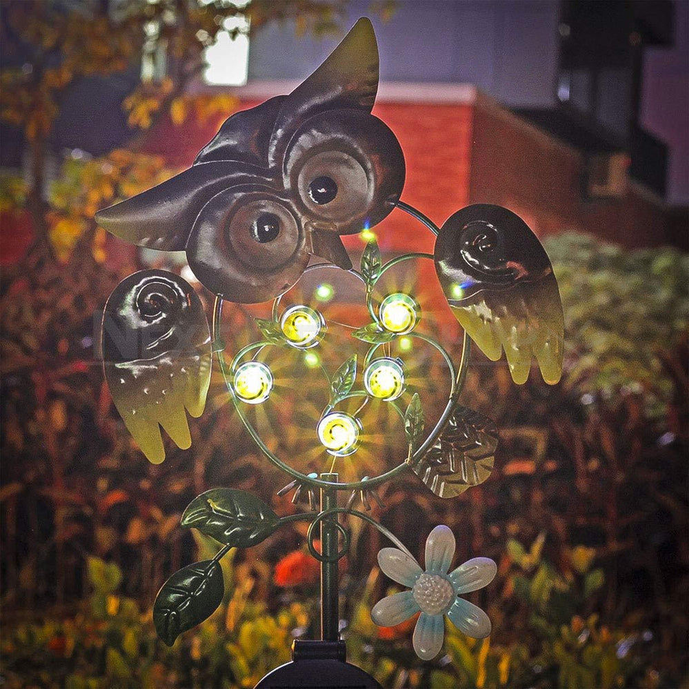 Skorter | Solar-Powered Iron Owl Garden Light