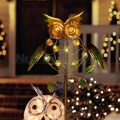 Skorter | Solar-Powered Iron Owl Garden Light