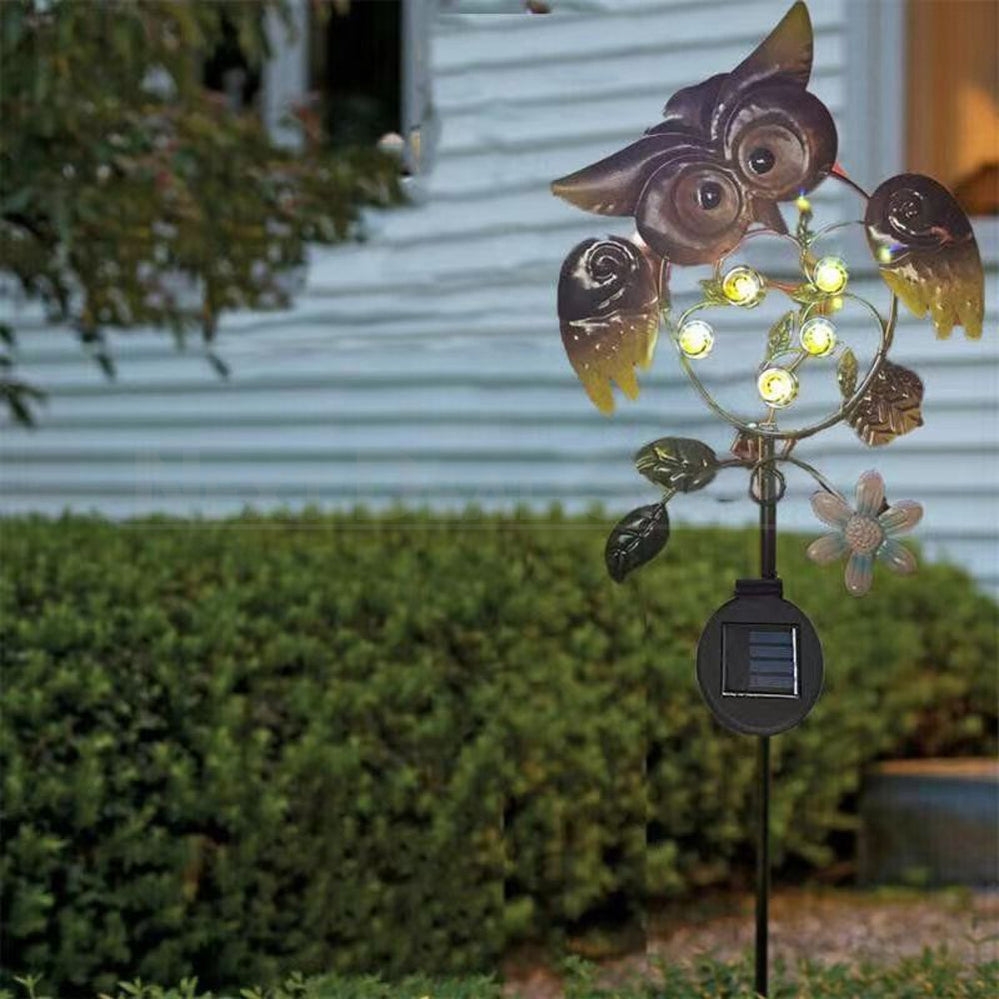 Skorter | Solar-Powered Iron Owl Garden Light