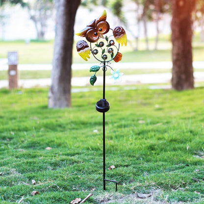Skorter | Solar-Powered Iron Owl Garden Light