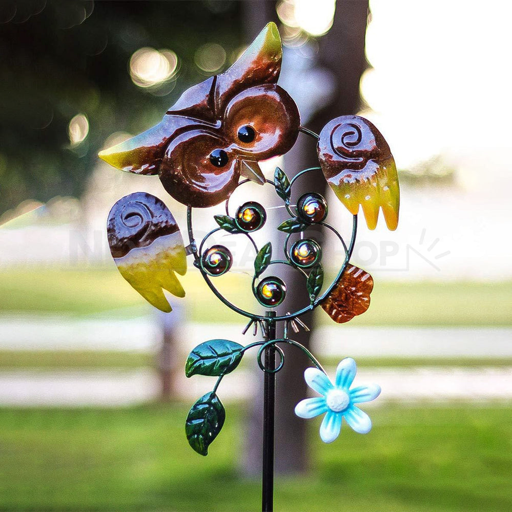 Skorter | Solar-Powered Iron Owl Garden Light