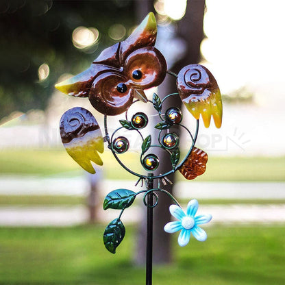 Skorter | Solar-Powered Iron Owl Garden Light