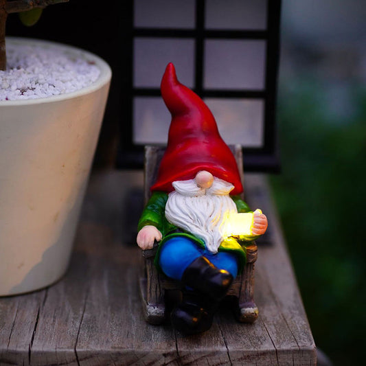 Skorter | Solar Powered LED Garden Gnome Statue