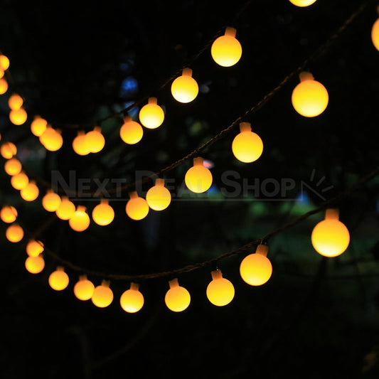 Skorter | Solar-Powered LED Ball Light String (Warm White and Multicolor available)