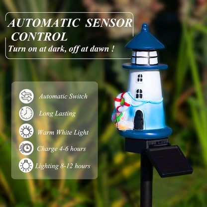 Skorter | Solar Powered LED Lighthouse Stake Light