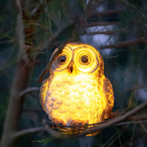 Skorter | Solar-Powered LED Owl Statue