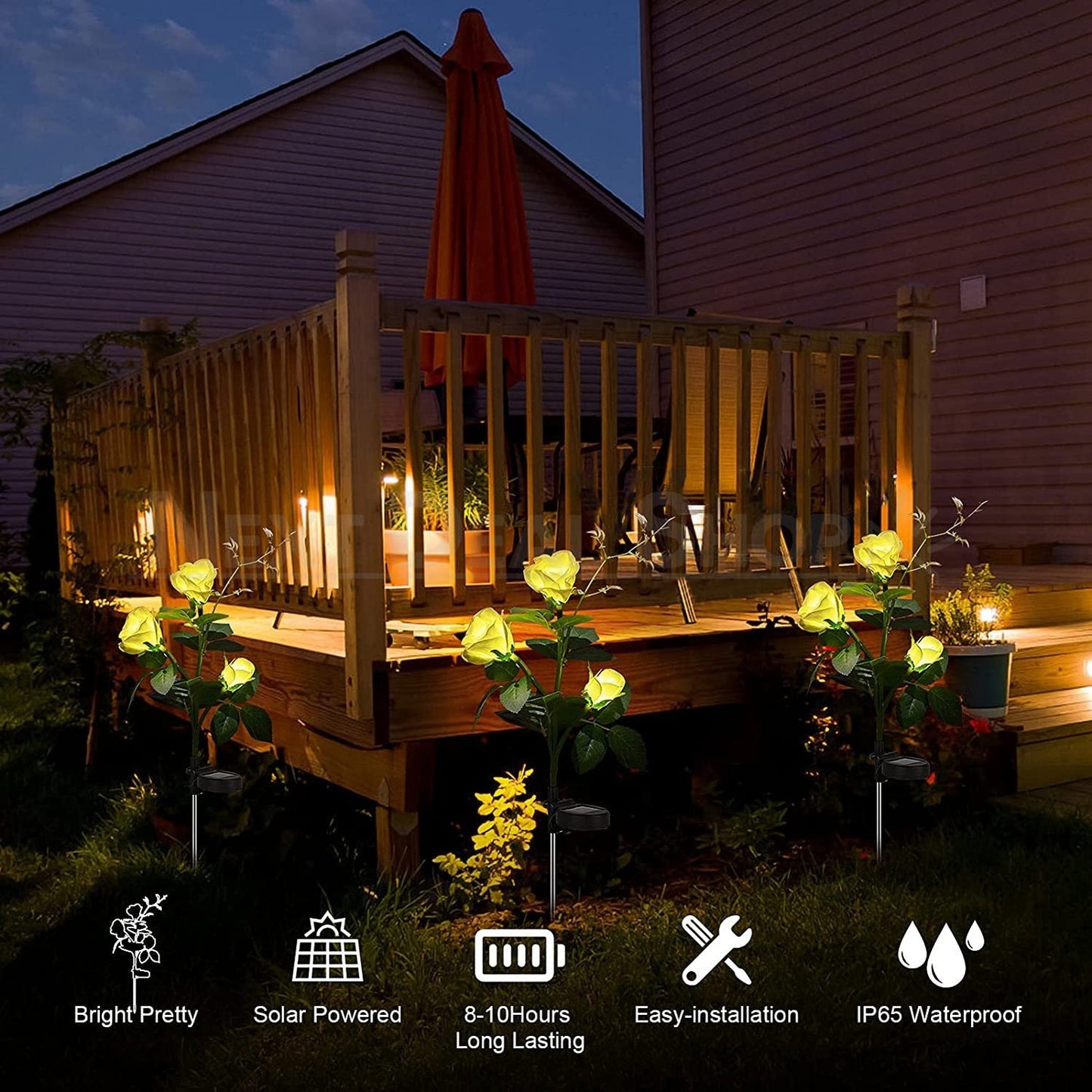 Skorter | Solar-powered LED Rose Stake