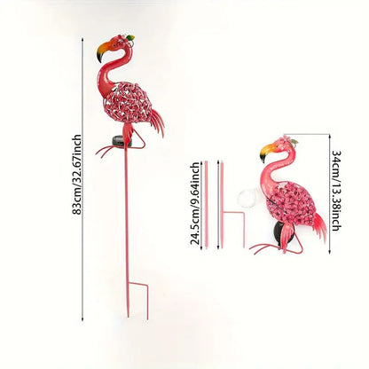 Skorter | Solar Powered Metal Flamingo Stake Light