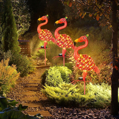 Skorter | Solar Powered Metal Flamingo Stake Light