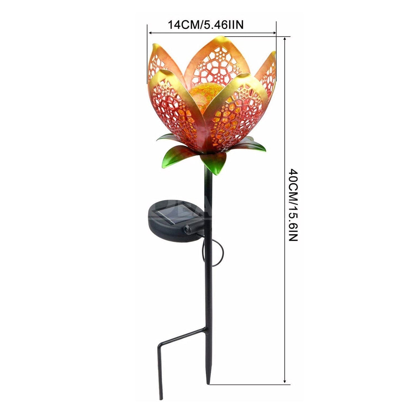 Skorter | Solar-powered metal flower pot lamp