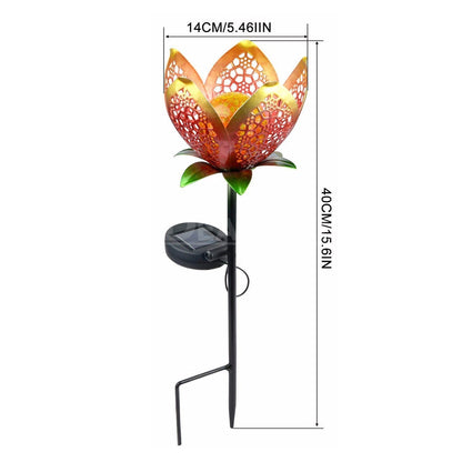 Skorter | Solar-powered metal flower pot lamp
