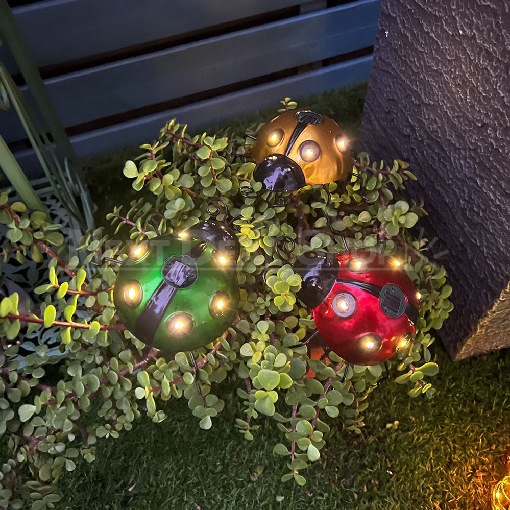 Skorter | Solar-Powered Metal Ladybug Light