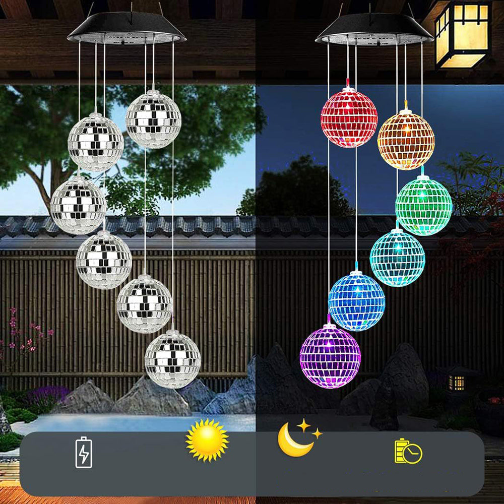 Skorter | Solar Powered Disco Ball Wind Chime Light
