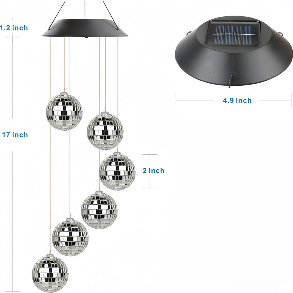 Skorter | Battery-Operated Mirror Ball Wind Chime Light